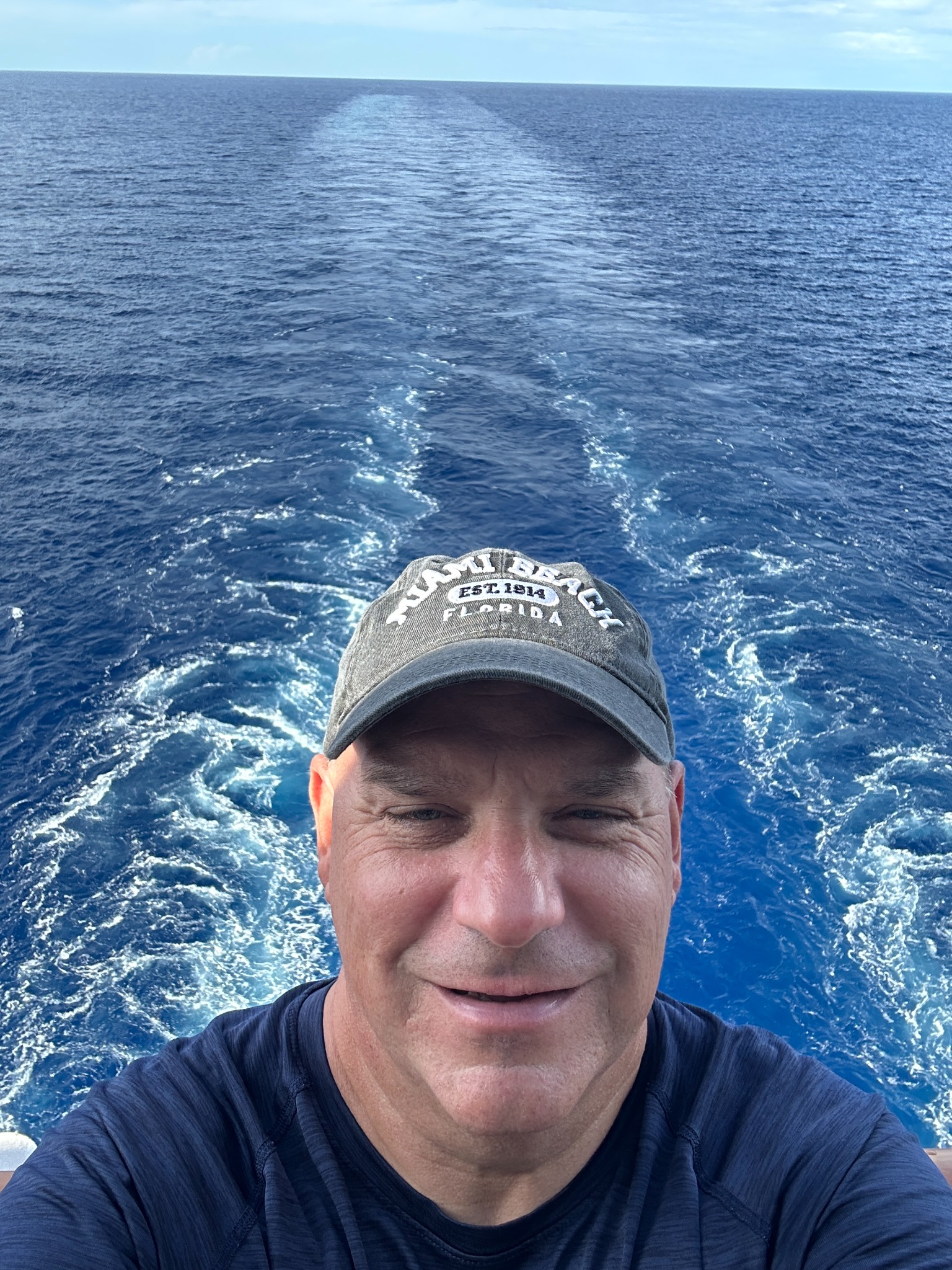 Doug enjoying the ocean view on a cruise